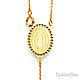 2.5mm Mirrorball Bead Our Lady of Guadalupe Rosary Necklace in 14K Tricolor Gold 20in thumb 1