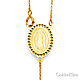 2.5mm Moon-Cut Bead Our Lady of Guadalupe Rosary Necklace in 14K Tricolor Gold 20in thumb 1