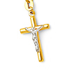 3mm Moon-Cut Bead Our Lady of Guadalupe Rosary Bracelet in 14K Tricolor Gold thumb 1