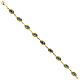 Floating Blue Evil Eye Charms Bracelet - 14K Yellow Gold 7.5in thumb 1