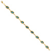 Floating Blue Evil Eye Charms Bracelet - 14K Yellow Gold 7.5in thumb 1