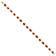 Round Red Evil Eye Charms Bracelet - 14K Yellow Gold 7.25in thumb 1