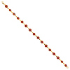 Round Red Evil Eye Charms Bracelet - 14K Yellow Gold 7.25in thumb 1