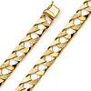 Men's 10mm 14K Yellow Gold Solid Nugget Square Cuban Link Bracelet 8.5in thumb 0