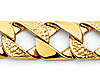 Men's 10mm 14K Yellow Gold Solid Nugget Square Cuban Link Bracelet 8.5in thumb 1