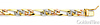 6mm Men's 14K Tricolor Gold Oval Nugget Figaro Chain Bracelet 7in thumb 1