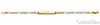 4mm 14K Yellow Gold Two Tone White Pave Figaro Rectangle ID Bracelet thumb 1