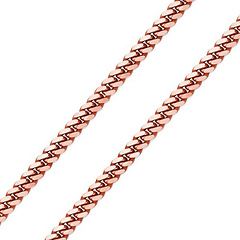 4mm 14K Rose Gold Solid Men's Miami Cuban Link Chain 20-24in