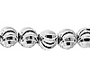 6mm Solid 10K White Gold Men's Moon Cut Chain Necklace 24-40in thumb 1