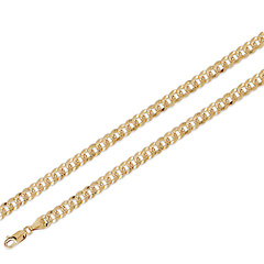 6mm 14K Yellow Gold Solid Men's Pave Concave Curb Cuban Link Chain Necklace 20-26in