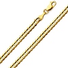 4.8mm 18K Yellow Gold Solid Concave Curb Cuban Link Chain Necklace 18-30in thumb 0