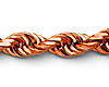 5mm 14K Rose Gold Solid Diamond-Cut Rope Chain Necklace 20-30in thumb 1
