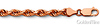 5mm 14K Rose Gold Solid Diamond-Cut Rope Chain Necklace 20-30in thumb 1