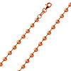 5mm Solid 14K Rose Gold Solid Men's Moon-Cut Ball Chain Necklace 20-30in thumb 0