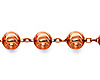 5mm Solid 14K Rose Gold Solid Men's Moon-Cut Ball Chain Necklace 20-30in thumb 1
