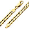 8mm 14K Yellow Gold Solid Men's Concave Curb Cuban Link Chain Necklace 22-26in thumb 0