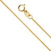 0.8mm Solid 14K Yellow Gold Diamond-Cut Round Wheat Chain Necklace 16-24in thumb 0