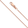 0.9mm Solid 14K Rose Gold Diamond-Cut Round Wheat Chain Necklace 16-24in thumb 0