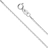 1.2mm 14K White Gold Solid Angled Cut Oval Rolo Chain Necklace 16-22in thumb 0