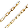 8mm 14K Yellow Gold Solid Hollow Paper Clip Link Chain Necklace 16-30in thumb 0