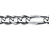 5mm 18K White Gold Solid Figaro Link Chain Necklace 16-30in thumb 1