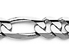 8mm 14K White Gold Solid Men's Figaro Link Chain Necklace 22-30in thumb 1