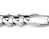 7mm 14K White Gold Solid Men's Figaro Link Chain Necklace 20-30in thumb 1