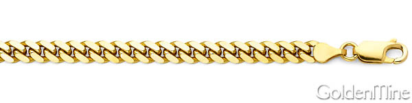 4mm 14K Yellow Gold Solid Men's Miami Cuban Link Chain Necklace 20-30in Slide 1