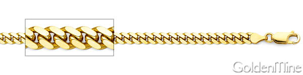 3.3mm 18K Yellow Gold Solid Miami Cuban Link Chain Necklace 18-30in Slide 1