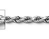 3.5mm 14K White Gold Solid Diamond-Cut Rope Chain Necklace 18-30in thumb 1