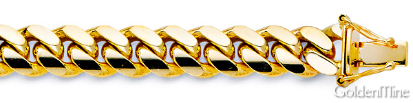 Men's 12mm 14K Yellow Gold Miami Cuban Link Chain Necklace Slide 1