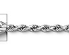 3mm 14K White Gold Solid Diamond-Cut Rope Chain Necklace 16-30in thumb 1