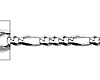 3mm Sterling Silver Solid Figaro Link Chain Necklace 16-30in thumb 1