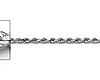 1mm 14K White Gold Solid Diamond-Cut Rope Chain Necklace 16-30in thumb 1