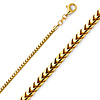 2.5mm 18K Yellow Gold Solid Franco Chain Necklace 18-30in thumb 0