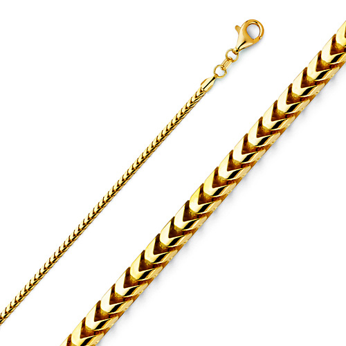 1.5mm 14K Yellow Gold Solid Franco Chain Necklace 16-30in Slide 0