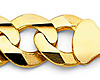 Men's 14mm 14K Yellow Gold Solid Concave Curb Cuban Link Chain Necklace 24-30in thumb 1