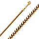 3mm 18K Yellow Gold Solid Franco Chain Necklace 18-30in thumb 1