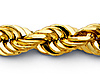 7mm 14K Yellow Gold Solid Men's Diamond-Cut Rope Chain Necklace thumb 1