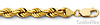 7mm 14K Yellow Gold Solid Men's Diamond-Cut Rope Chain Necklace thumb 1