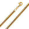 4.25mm 14K Yellow Gold Solid Men's Square Franco Chain Necklace 20-30in thumb 0