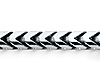4.25mm 18K White Gold Solid Men's Square Franco Chain Necklace 20-30in thumb 1