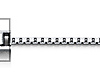 1.1mm Solid 18K White Gold Box Chain Necklace 16-18in thumb 1