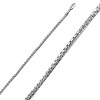 2mm Solid 14K White Gold Solid Diamond-Cut Box Chain Necklace 18-30in thumb 0