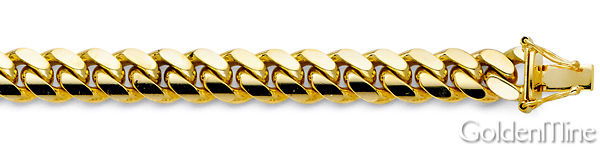 8.5mm 14K Yellow Gold Solid Men's Miami Cuban Link Chain Necklace 24-26in Slide 1