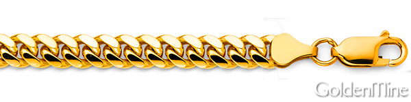 7mm 18K Yellow Gold Solid Men's Miami Cuban Link Chain Necklace 22-30in Slide 1