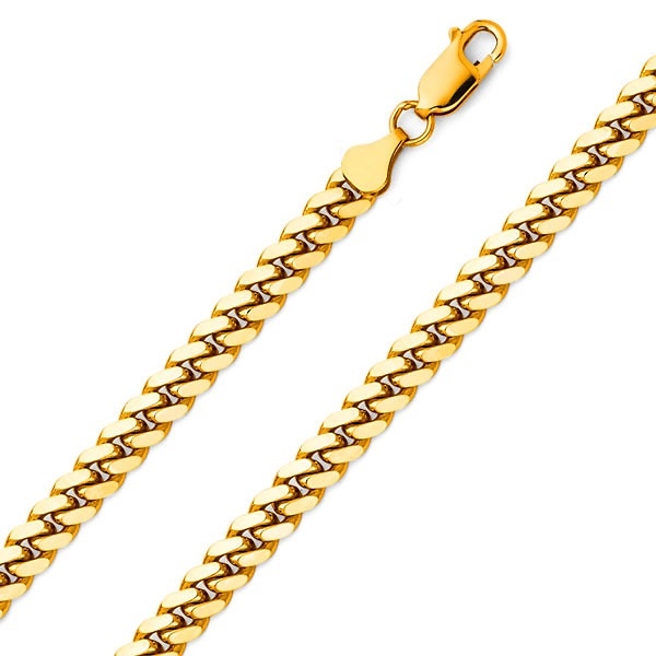 6mm 18K Yellow Gold Men's Miami Cuban Link Chain Necklace 20-30in Slide 0