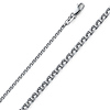 2mm 14K White Gold Solid Flat Open Spiga Wheat Chain Necklace 16-24inch thumb 0