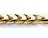 6mm 14K Yellow Gold Solid Men's Fancy Franco Chain Necklace 26in thumb 1