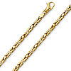 4.7mm Solid 14K Yellow Gold Solid Men's Fancy Byzantine Chain Bracelet 8.5in thumb 0